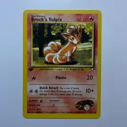 Pokemon TCG Cards 1st Edition Brock's Vulpix 73/132 Gym Heroes NM - Image 1