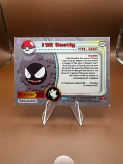 Pokemon Gastly #92 Topps Trading Cards Series 2 Blue Logo 2000 VINTAGE - Image 2