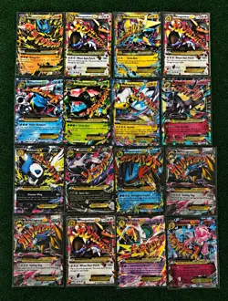 Ultra Rare Pokemon Mega EX Lot 16 Cards Full Art Holo Collection - Image 1