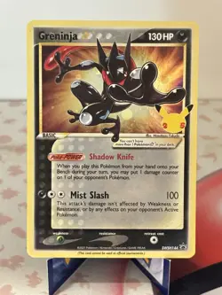 Pokemon TCG Greninja Star Sword & Shield Promo Cards Celebrations - Image 1