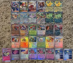 Pokemon Prismatic Evolutions Lot Of 33 Full Art, EX, Pokeball, Masterball Cards - Image 1