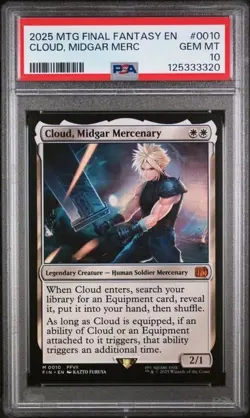 2025 MTG Final Fantasy Cloud, Midgar Mercenary #10 PSA 10 - Image 1