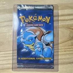 EMPTY Wizards of the Coast Pokemon TCG Base Set Blastoise Booster Pack NO Cards - Image 5
