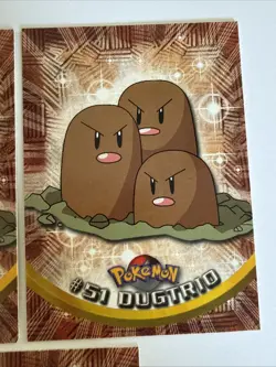 3x DIGLETT DUGTRIO #51 Pokemon Cards TCG Topps TV Animation - Image 3