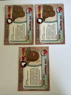 3x DIGLETT DUGTRIO #51 Pokemon Cards TCG Topps TV Animation - Image 5
