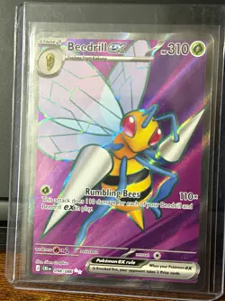 Pokemon TCG Beedrill EX Crimson Invasion 098/086 Holo Full Art Secret Rare Eng - Image 1