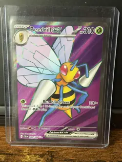 Pokemon TCG Beedrill EX Crimson Invasion 098/086 Holo Full Art Secret Rare Eng - Image 3