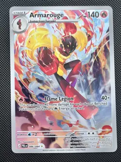 Pokemon TCG Armarouge 086/084 Pitch Black Illustration Rare Full Art Holo - Image 1