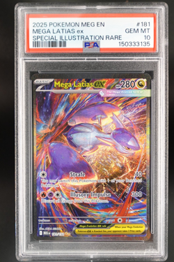 2025 Pokemon Mega Evolution Mega Latias Ex 181 SIR PSA 10 GEM MINT - Image 1