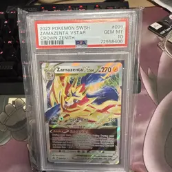 2023 Pokemon Crown Zenith # 099 Zamazenta VSTAR PSA 10 Card GEM MINT - Image 2