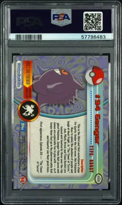 2000 Topps Pokemon #94 Gengar Silver Foil Series 2 PSA 10 GEM MINT (LOW POP 40) - Image 3