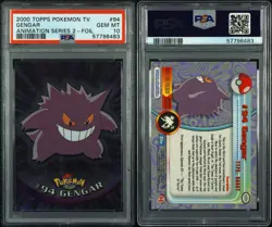 2000 Topps Pokemon #94 Gengar Silver Foil Series 2 PSA 10 GEM MINT (LOW POP 40) - Image 4