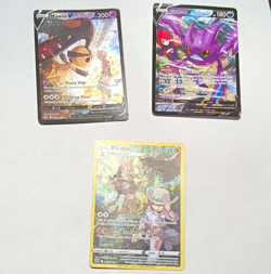 Pokemon GO Pokemon TCG 3-Card Lot: Mawile V, Crobat V, Kleavor Holo Full Art - Image 1