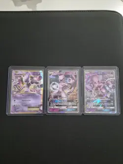 Mewtwo GX And EX 3 Card Lot Pokemon TCG Trading Card Game Promo SM196 39/73... - Image 1