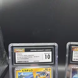 Pika 2 Pack - Graded Pokemon Pikachu Holo 2 Card Lot Scarlet & Violet Promos - Image 3