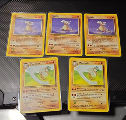 Wizards the Coast Pokemon TCG Jungle 5-Card Lot Cubone/Marowak ENG 1999 (P106) - Image 1