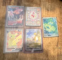 Pokemon TCG Crown Zenith Holo 5-Card Lot: Pikachu V, Talonflame V +3 - Image 1