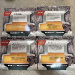 Pokemon TCG Mabosstiff ex Showcase Box Lot of 4 Sealed Promo Card Booster Packs - Image 2
