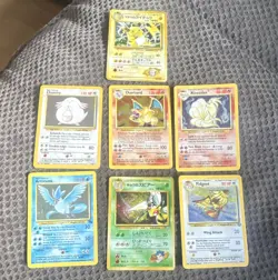 Wizards of the Coast Pokemon TCG Base Set Vintage Holo 7-Card Lot 1999 - Image 1