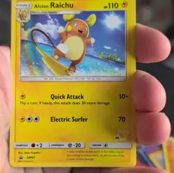 Pokemon TCG Holo Promo 3-Card Lot Pikachu 052/196 Alolan Raichu SM65 - Image 2