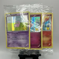 Pokemon TCG 20th Anniversary sealed 3 Card Lot Slowpoke Clefairy Ponyta promos - Image 1