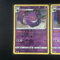 Pokemon TCG 2020 85/202 Reverse Holo and Holo Gengar Card Lot NM - Image 2