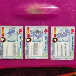 Topps Pokemon TV Animation Edition 3-Card Lot Poliwag-Poliwrath #60-62 - Image 2