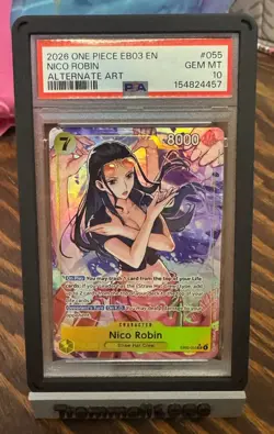 PSA 10 2026 One Piece CCG Nico Robin EB03-055 Alt Art Holo Foil EN - Image 1