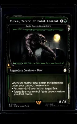 MTG Magic The Gathering PIP Fallout Showcase #348 Ruzka Terror of Point Lookout - Image 1