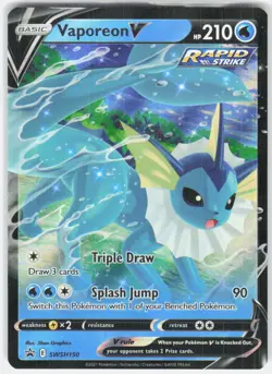 Vaporeon V - SWSH: Sword & Shield Promo Cards SWSH150 Promo NM - Image 1