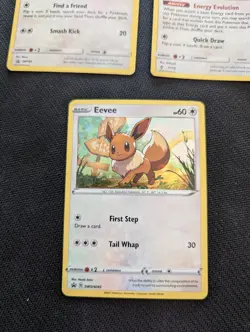 Pokemon TCG Eevee SWSH Black Star Promos SWSH095 Holo (+2 Free Eevee Cards) - Image 1