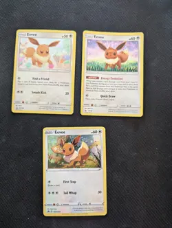 Pokemon TCG Eevee SWSH Black Star Promos SWSH095 Holo (+2 Free Eevee Cards) - Image 2