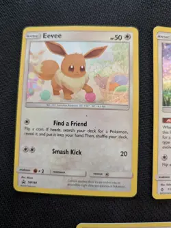 Pokemon TCG Eevee SWSH Black Star Promos SWSH095 Holo (+2 Free Eevee Cards) - Image 3