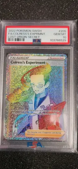 Colress's Experiment 205/196 PSA 10 GEM 2022 Pokemon SWSH - Lost Origin - Secret - Image 1