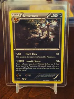 2016 Pokemon TCG Umbreon Black Star Promo XY96 Cosmos Holo Promo Card LP - Image 1