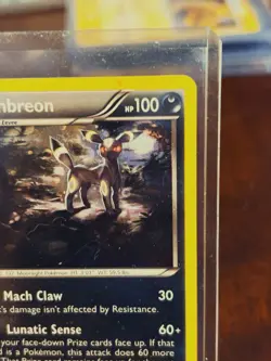 2016 Pokemon TCG Umbreon Black Star Promo XY96 Cosmos Holo Promo Card LP - Image 3