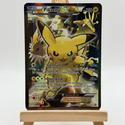 Pikachu EX XY124 Black Star Promo Full Art Generations Holo Pokemon Card - Image 1
