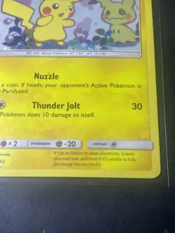 Pokemon 2019 Pikachu SM162 Sun & Moon Black Star Promo Holo Card TCG - Image 2