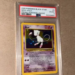 2000 POKEMON PROMO BLACK STAR POKEMON LEAGUE #9 MEW-HOLO PSA 4 - Image 1