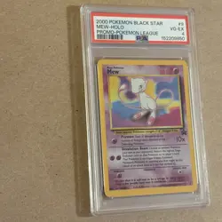 2000 POKEMON PROMO BLACK STAR POKEMON LEAGUE #9 MEW-HOLO PSA 4 - Image 2