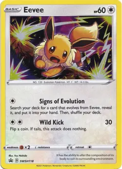 Eevee - SWSH118 - Black Star Promo - Pokemon TCG - LP - Cosmos Holo - Image 1