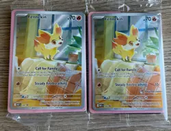 2026 ME: Chaos Rising Fennekin Pokemon Center Stamp Sealed Promo #080 + Nonstamp - Image 1