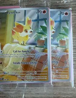 2026 ME: Chaos Rising Fennekin Pokemon Center Stamp Sealed Promo #080 + Nonstamp - Image 3