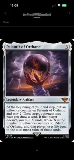 Palantir of Orthanc #247 (Foil) Lord of the Rings LTR Magic MTG - Image 1