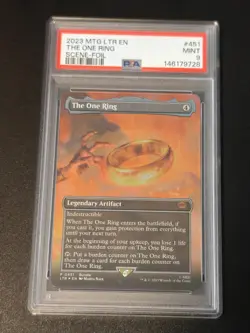 MTG Lord of The Rings: Tales of Middle Earth The One Ring Scene Foil PSA MINT 9 - Image 1