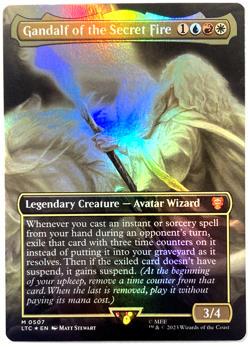 mtg magic Gandalf of the Secret Fire FOIL extended borderless ENGLISH lotr lord - Image 1