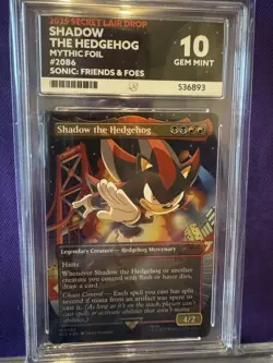 MTG Rainbow Foil Secret Lair Shadow The Hedgehog 2086 Mythic - GRADED PERFECT - Image 3