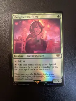 Delighted Halfling: the Lord of the Rings: Tales of Middle-Earth MTG Foil - Image 2