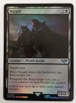MTG Nazgul Foil Trading Card Lord of the Rings 0100 LTR Magic The Gathering TCG - Image 1