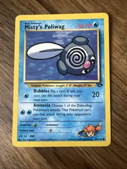 Pokemon TCG Misty's Poliwag Gym Challenge 89 Regular Unlimited Common - Image 1